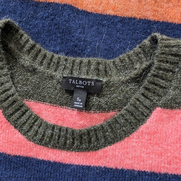 Talbots Rainbow Striped Cozy Sweater - Picture 3 of 4